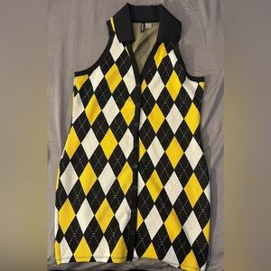 HM YELLOW JACQUARD KNIT DRESS